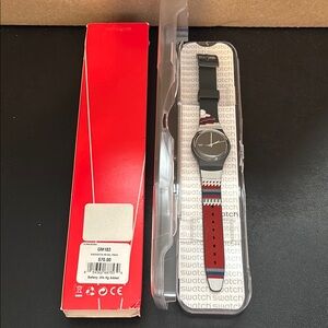 Swatch Watch Gent Grey Knit Hat